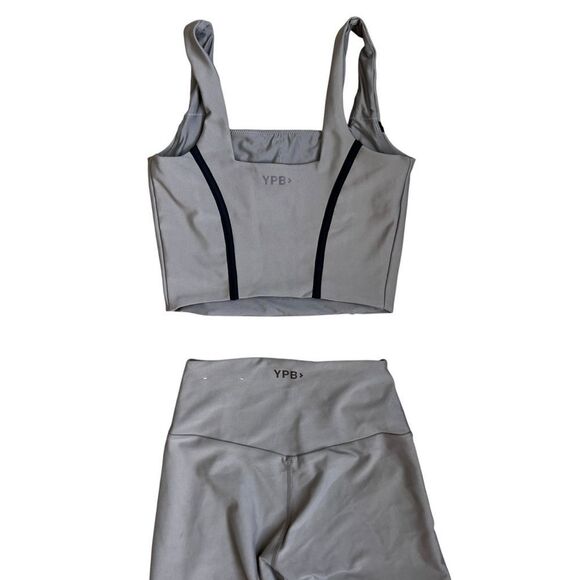 YPB Light Taupe Two-Piece Activewear Set XS - Picture 4 of 5